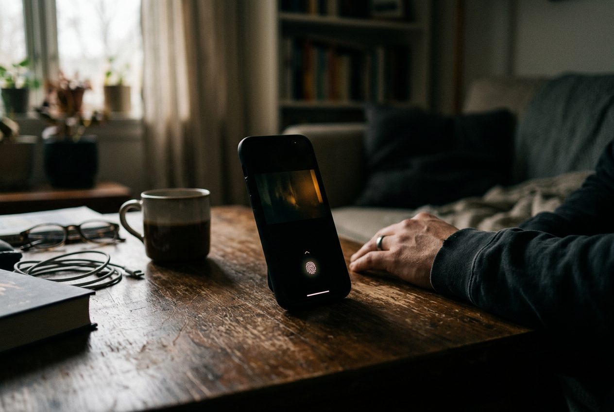A phone displaying a vertical drama beside an on-screen episode unlock prompt.